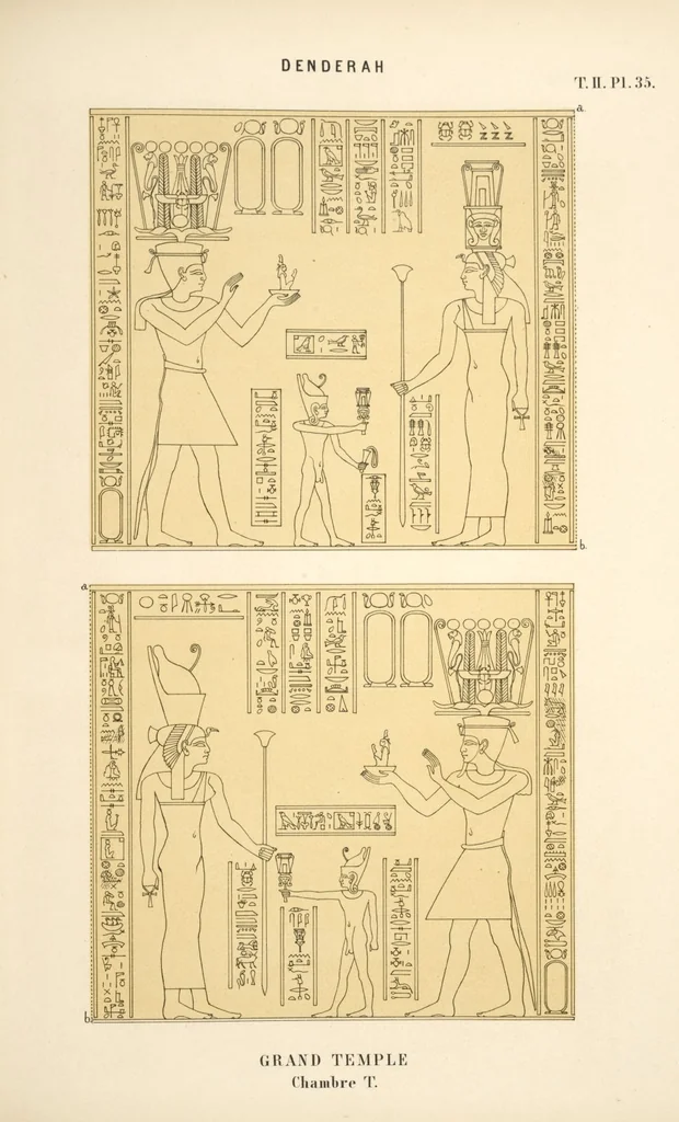 An illustration from Dendérah : description générale du grand temple de cette ville, 1870, leaf 117