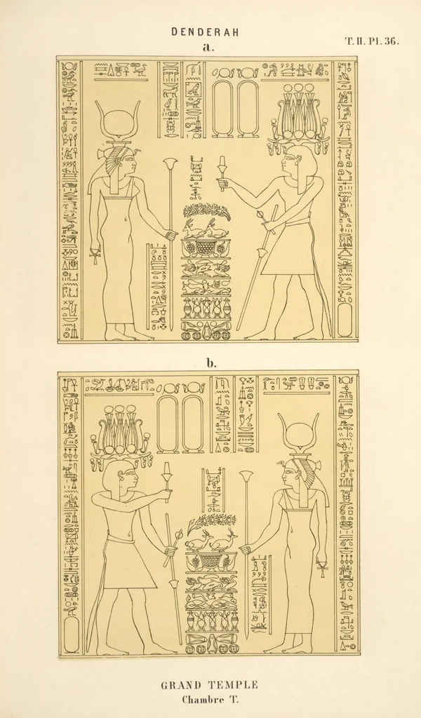 An illustration from Dendérah : description générale du grand temple de cette ville, 1870, leaf 118