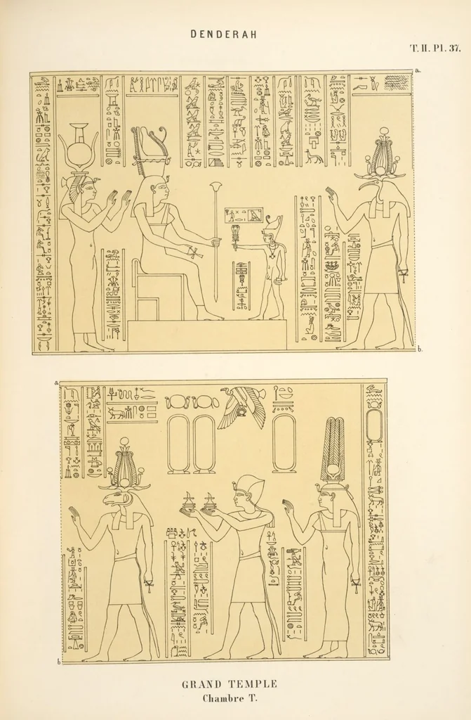 An illustration from Dendérah : description générale du grand temple de cette ville, 1870, leaf 119