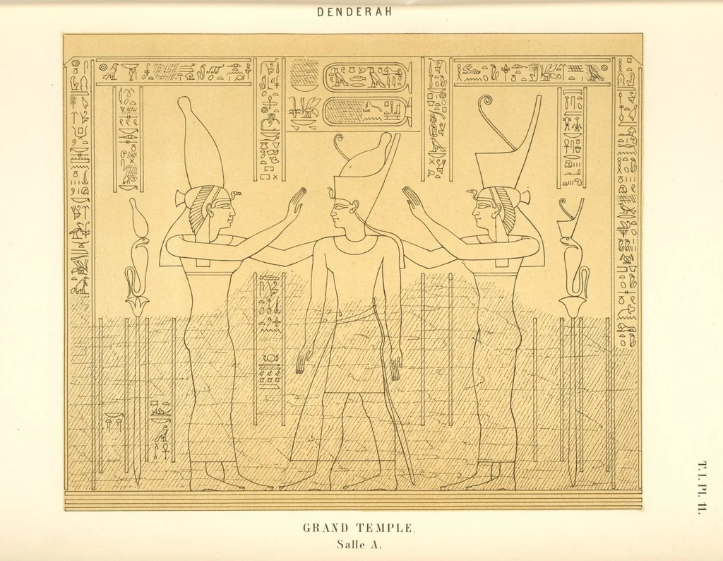 An illustration from Dendérah : description générale du grand temple de cette ville, 1870, leaf 12