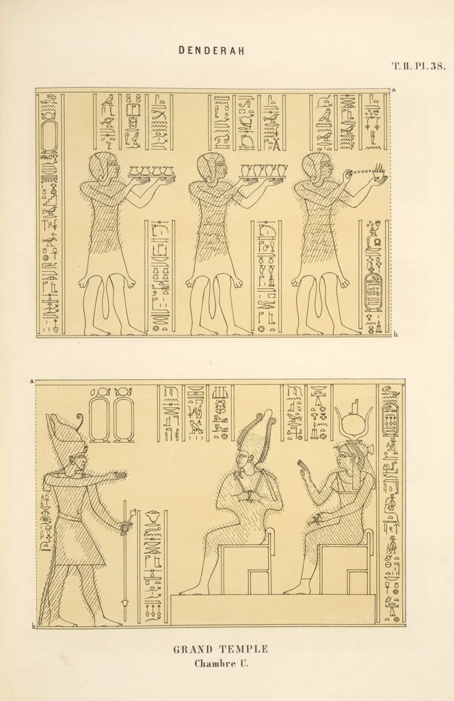 An illustration from Dendérah : description générale du grand temple de cette ville, 1870, leaf 120