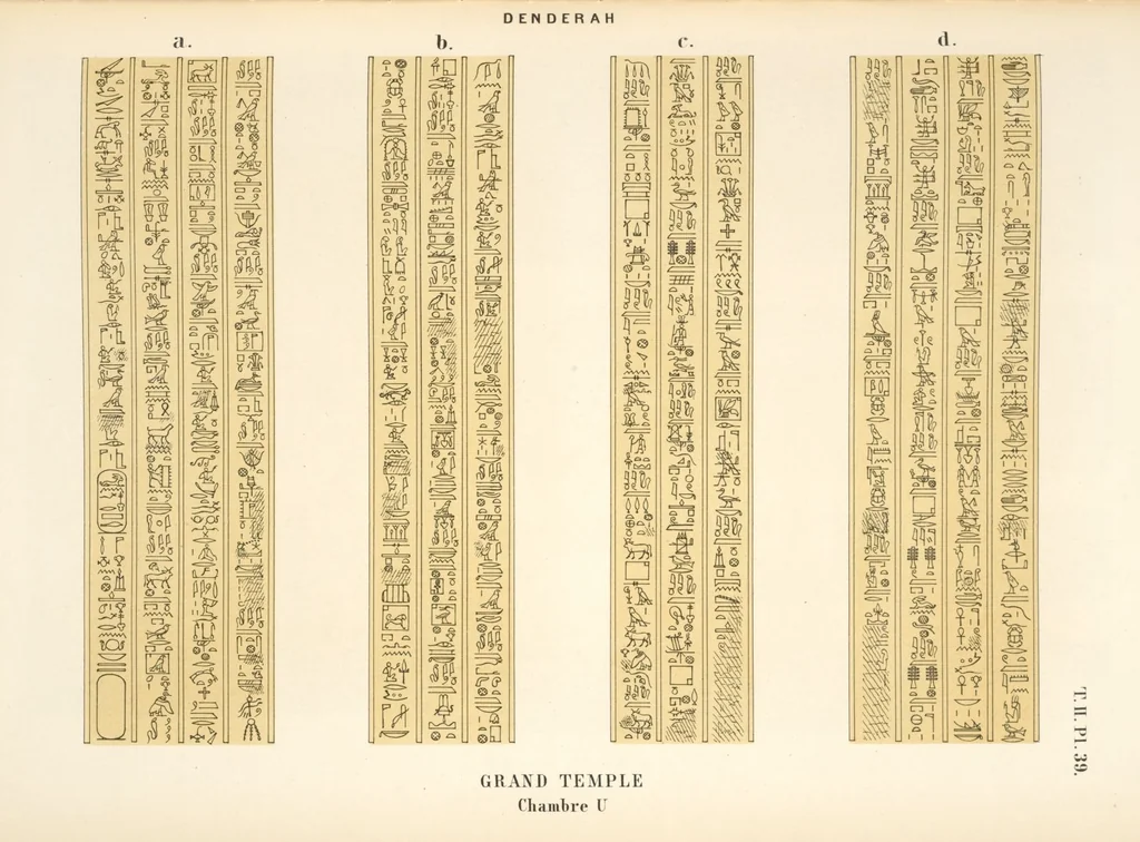An illustration from Dendérah : description générale du grand temple de cette ville, 1870, leaf 121