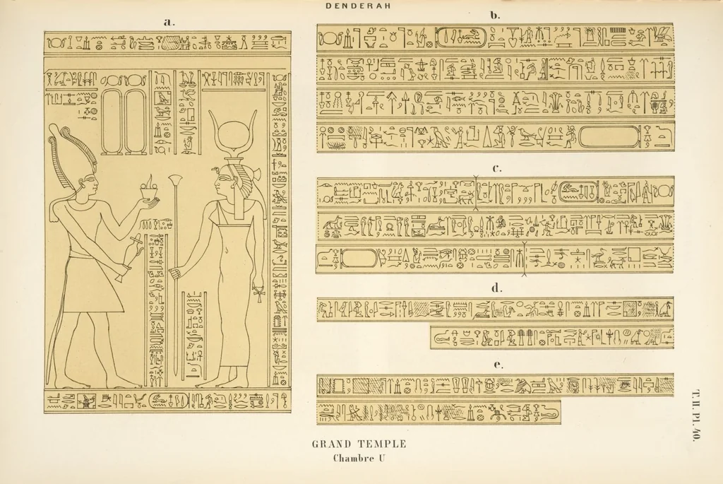 An illustration from Dendérah : description générale du grand temple de cette ville, 1870, leaf 122