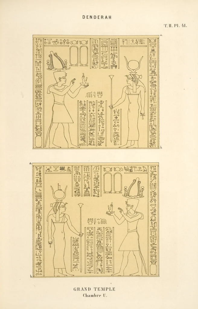 An illustration from Dendérah : description générale du grand temple de cette ville, 1870, leaf 123