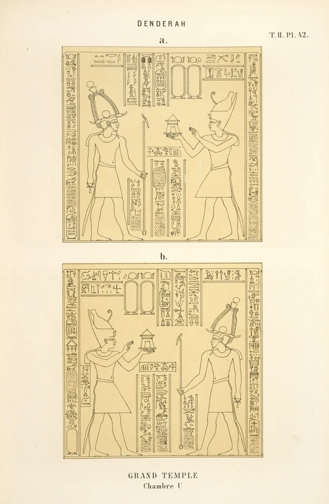 An illustration from Dendérah : description générale du grand temple de cette ville, 1870, leaf 124
