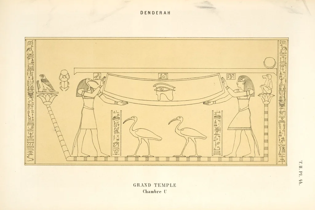 An illustration from Dendérah : description générale du grand temple de cette ville, 1870, leaf 126