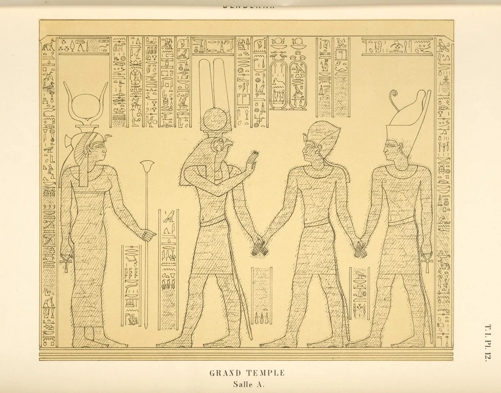 An illustration from Dendérah : description générale du grand temple de cette ville, 1870, leaf 13