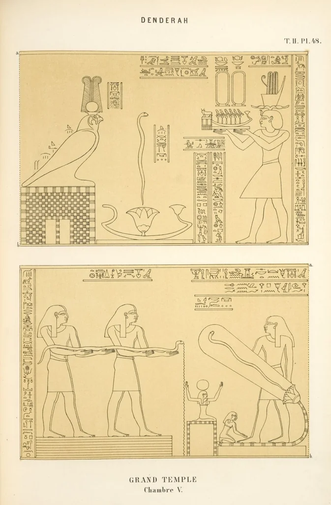 An illustration from Dendérah : description générale du grand temple de cette ville, 1870, leaf 130