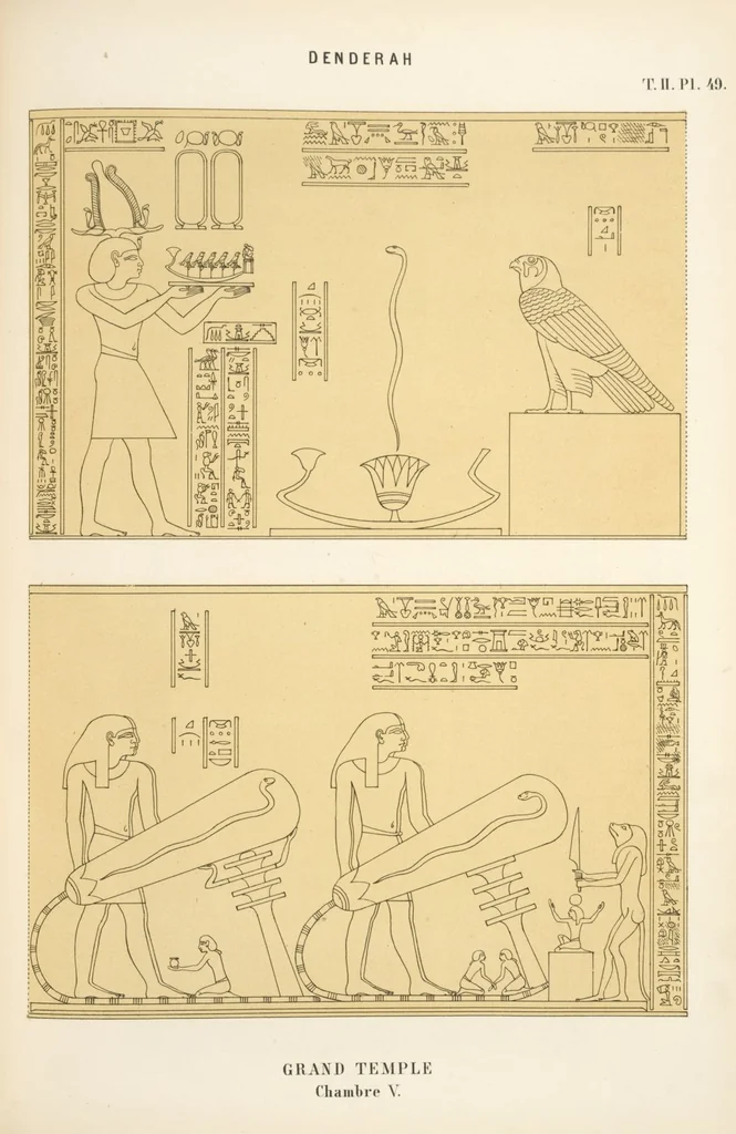 An illustration from Dendérah : description générale du grand temple de cette ville, 1870, leaf 131