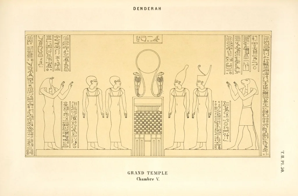 An illustration from Dendérah : description générale du grand temple de cette ville, 1870, leaf 132