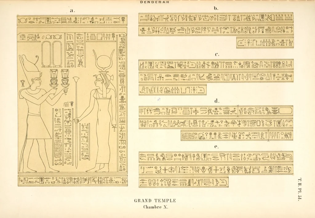 An illustration from Dendérah : description générale du grand temple de cette ville, 1870, leaf 133