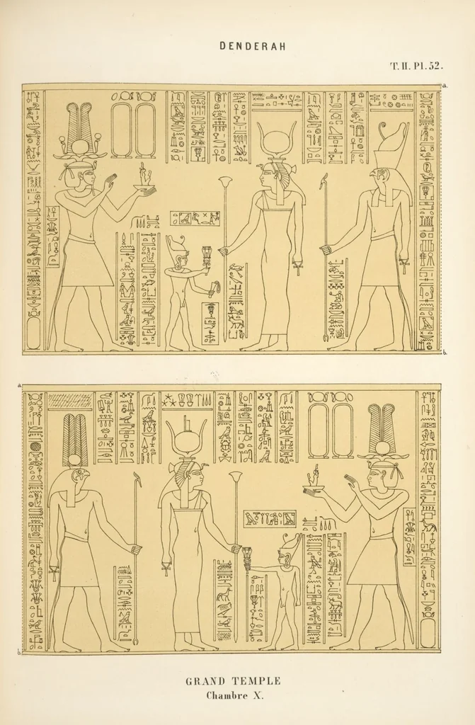 An illustration from Dendérah : description générale du grand temple de cette ville, 1870, leaf 134