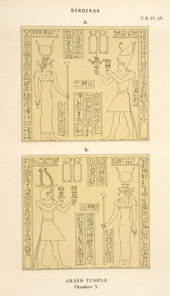 An illustration from Dendérah : description générale du grand temple de cette ville, 1870, leaf 135