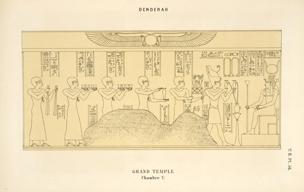 An illustration from Dendérah : description générale du grand temple de cette ville, 1870, leaf 138