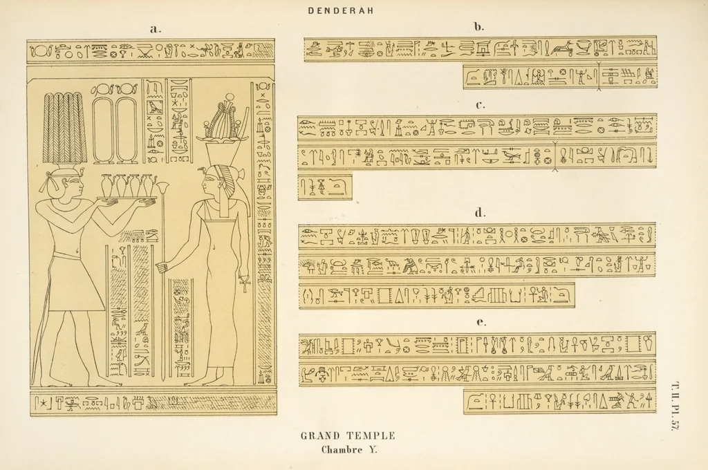 An illustration from Dendérah : description générale du grand temple de cette ville, 1870, leaf 139