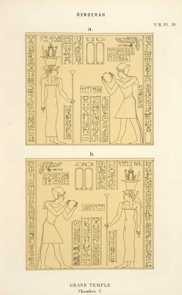 An illustration from Dendérah : description générale du grand temple de cette ville, 1870, leaf 141