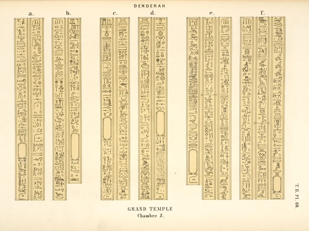 An illustration from Dendérah : description générale du grand temple de cette ville, 1870, leaf 142