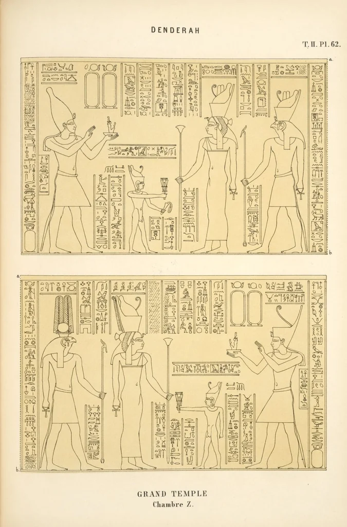 An illustration from Dendérah : description générale du grand temple de cette ville, 1870, leaf 144