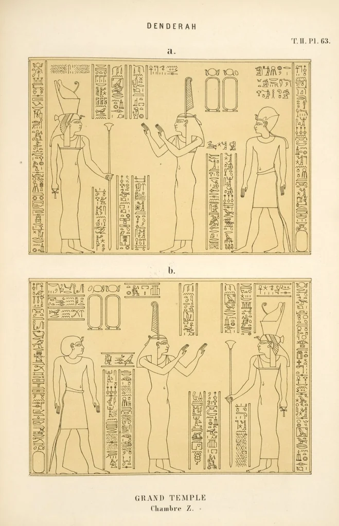 An illustration from Dendérah : description générale du grand temple de cette ville, 1870, leaf 145