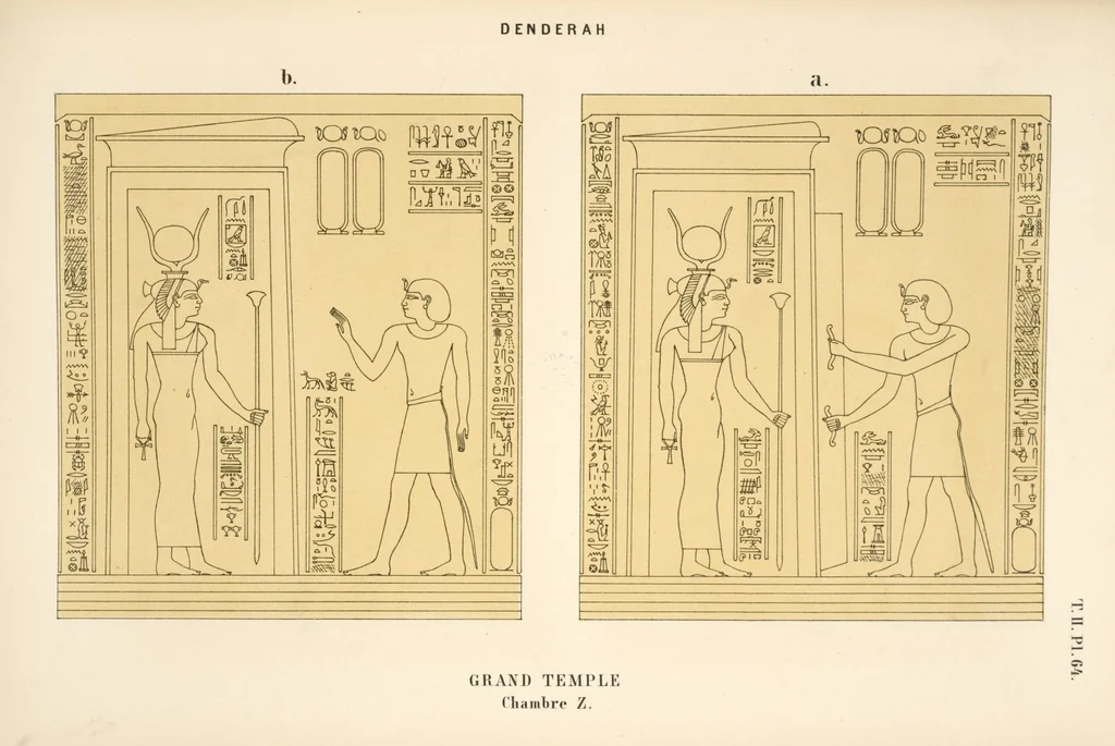 An illustration from Dendérah : description générale du grand temple de cette ville, 1870, leaf 146