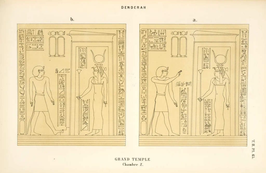 An illustration from Dendérah : description générale du grand temple de cette ville, 1870, leaf 147