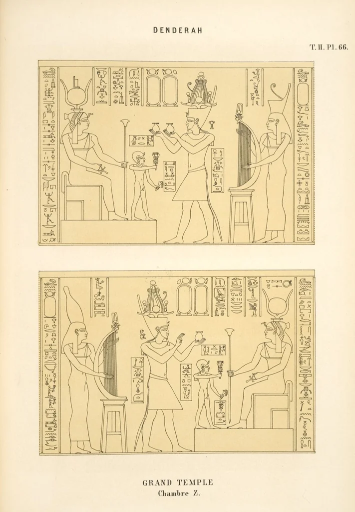 An illustration from Dendérah : description générale du grand temple de cette ville, 1870, leaf 148