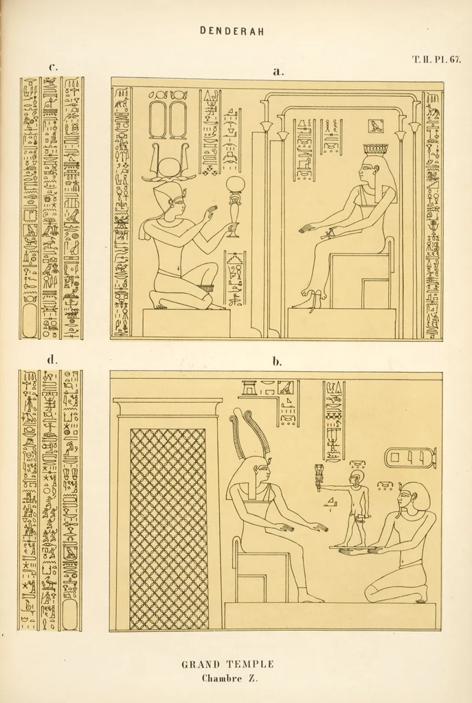 An illustration from Dendérah : description générale du grand temple de cette ville, 1870, leaf 149