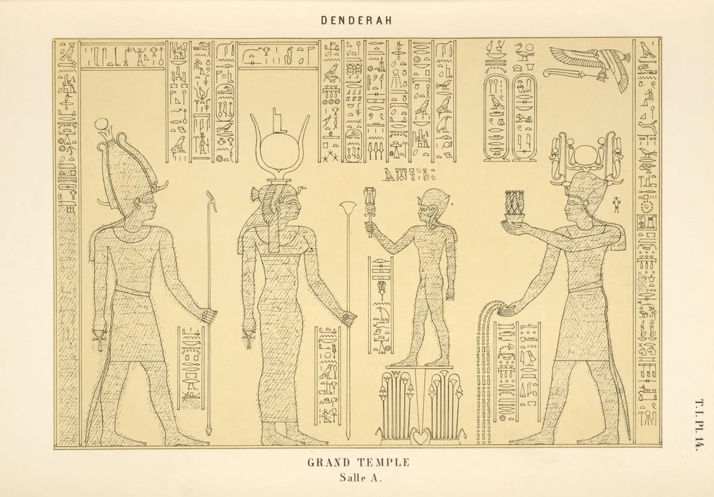 An illustration from Dendérah : description générale du grand temple de cette ville, 1870, leaf 15