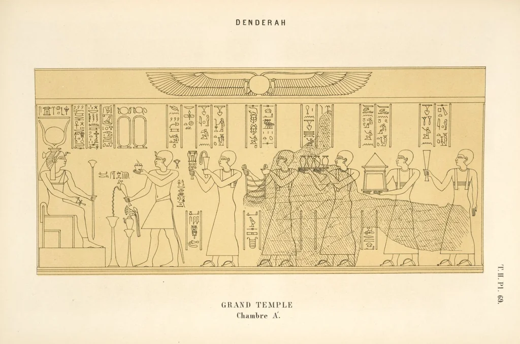 An illustration from Dendérah : description générale du grand temple de cette ville, 1870, leaf 151
