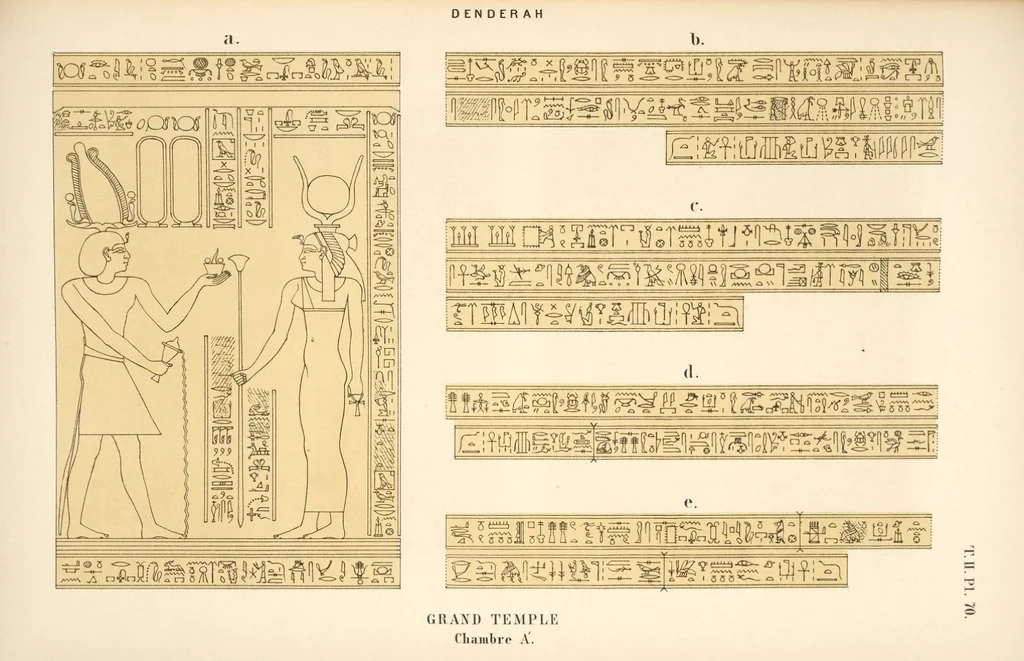An illustration from Dendérah : description générale du grand temple de cette ville, 1870, leaf 152