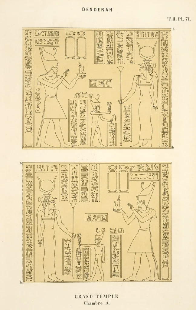 An illustration from Dendérah : description générale du grand temple de cette ville, 1870, leaf 153