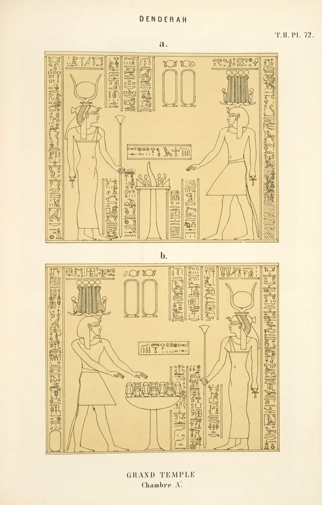 An illustration from Dendérah : description générale du grand temple de cette ville, 1870, leaf 154