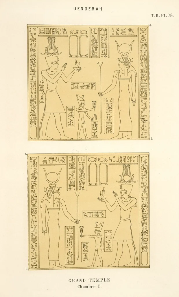 An illustration from Dendérah : description générale du grand temple de cette ville, 1870, leaf 160