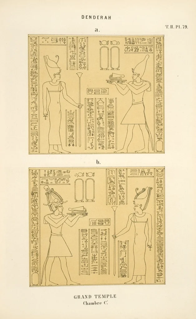 An illustration from Dendérah : description générale du grand temple de cette ville, 1870, leaf 161