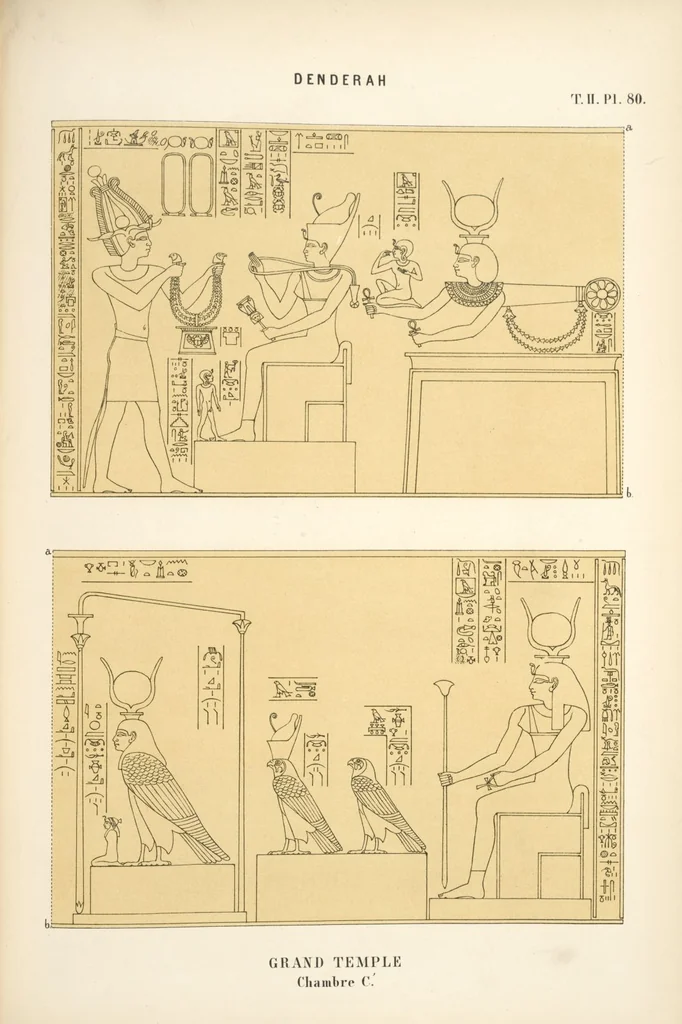 An illustration from Dendérah : description générale du grand temple de cette ville, 1870, leaf 162