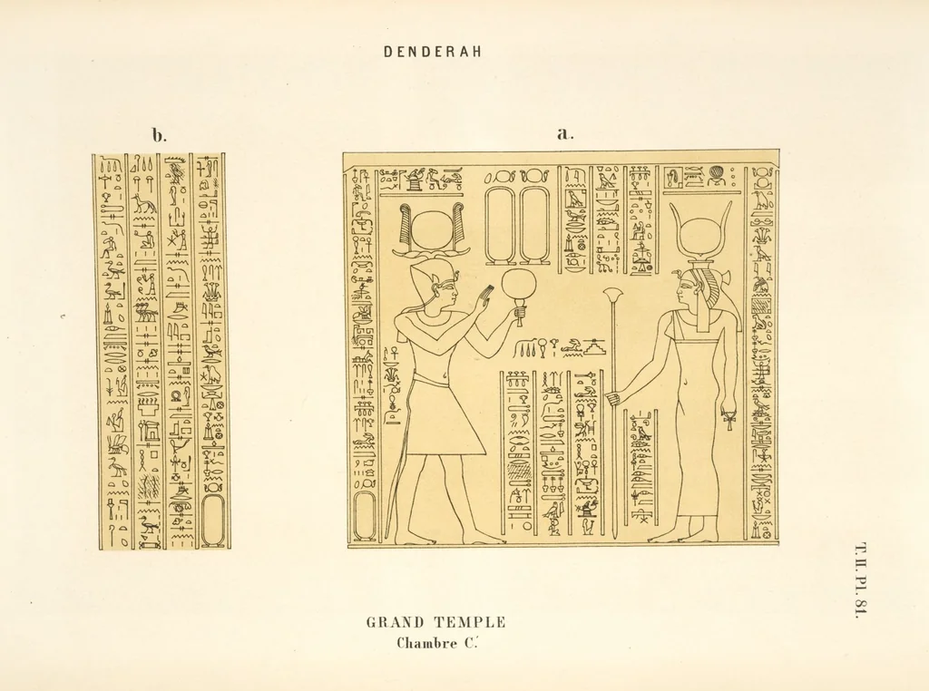 An illustration from Dendérah : description générale du grand temple de cette ville, 1870, leaf 163