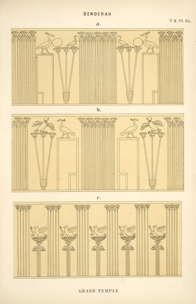 An illustration from Dendérah : description générale du grand temple de cette ville, 1870, leaf 167