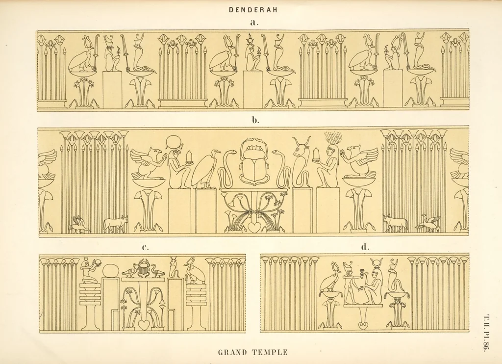 An illustration from Dendérah : description générale du grand temple de cette ville, 1870, leaf 168