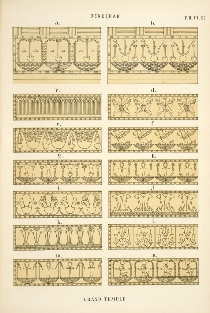 An illustration from Dendérah : description générale du grand temple de cette ville, 1870, leaf 169