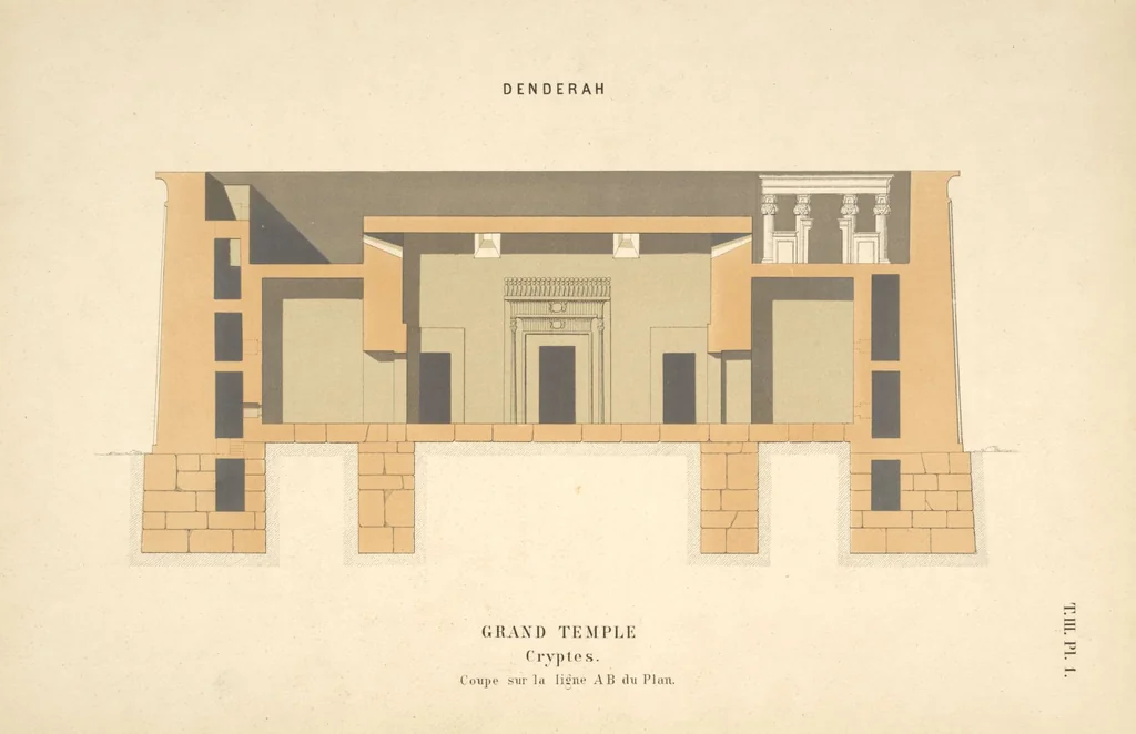 An illustration from Dendérah : description générale du grand temple de cette ville, 1870, leaf 171