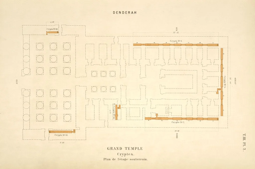 An illustration from Dendérah : description générale du grand temple de cette ville, 1870, leaf 172