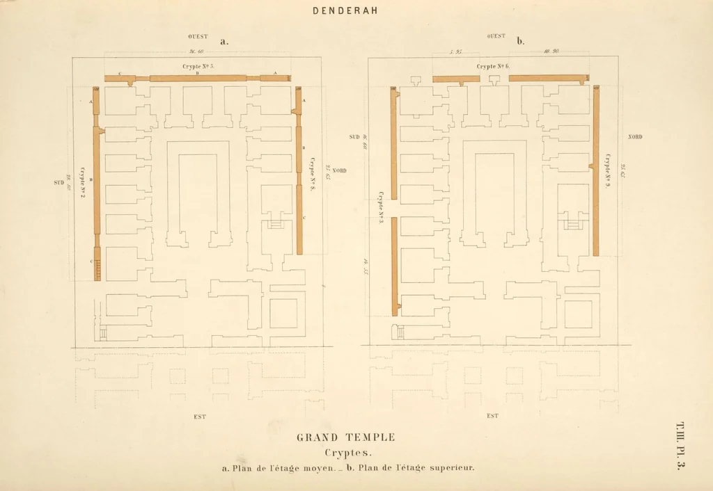 An illustration from Dendérah : description générale du grand temple de cette ville, 1870, leaf 173