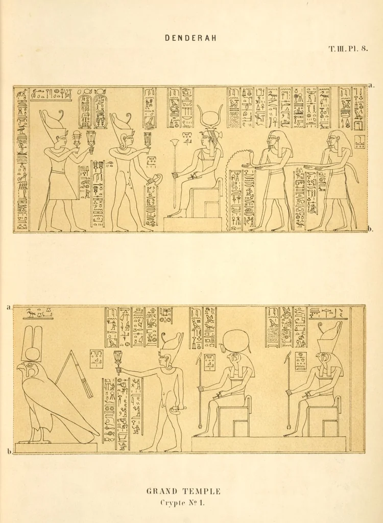 An illustration from Dendérah : description générale du grand temple de cette ville, 1870, leaf 178