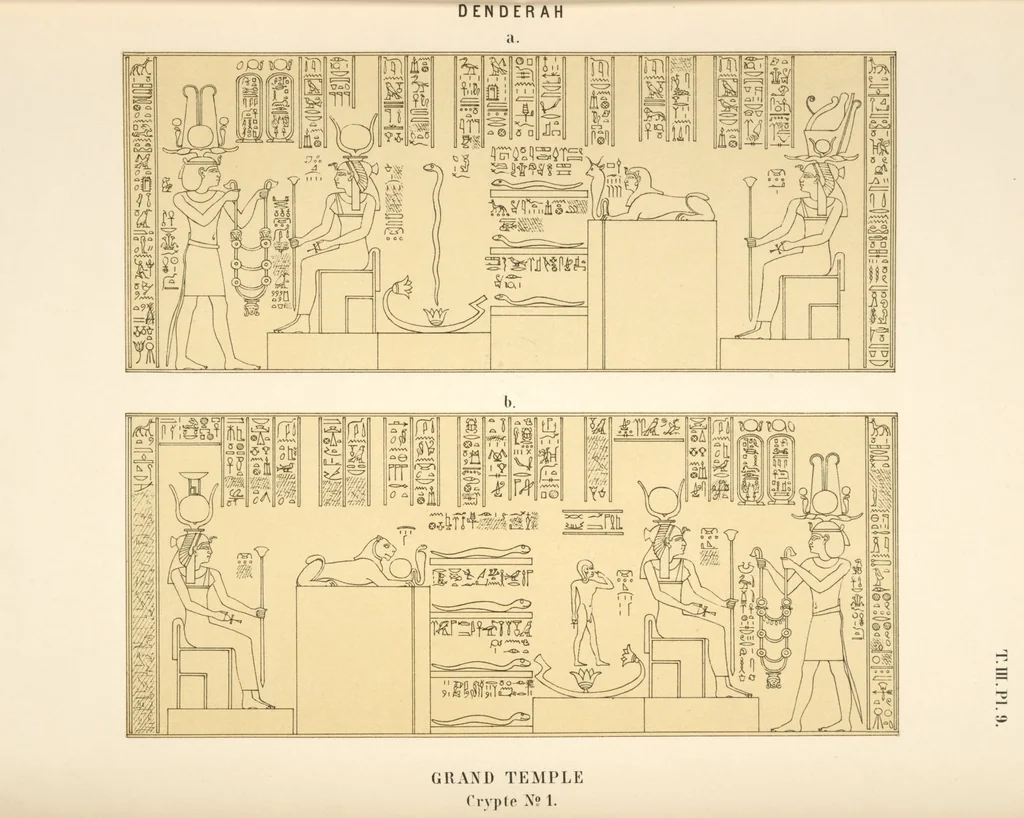 An illustration from Dendérah : description générale du grand temple de cette ville, 1870, leaf 179