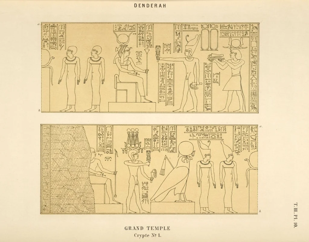 An illustration from Dendérah : description générale du grand temple de cette ville, 1870, leaf 180