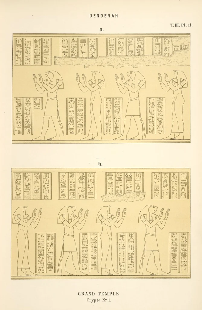 An illustration from Dendérah : description générale du grand temple de cette ville, 1870, leaf 181