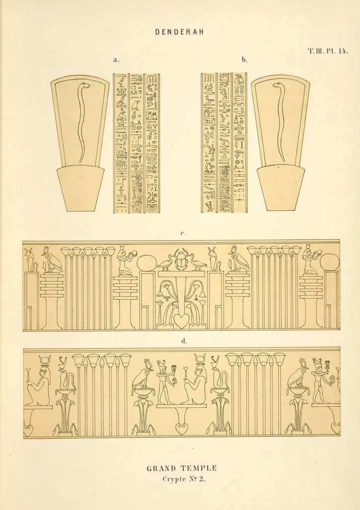 An illustration from Dendérah : description générale du grand temple de cette ville, 1870, leaf 184
