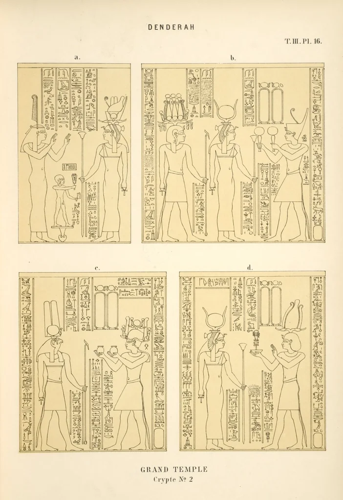 An illustration from Dendérah : description générale du grand temple de cette ville, 1870, leaf 186