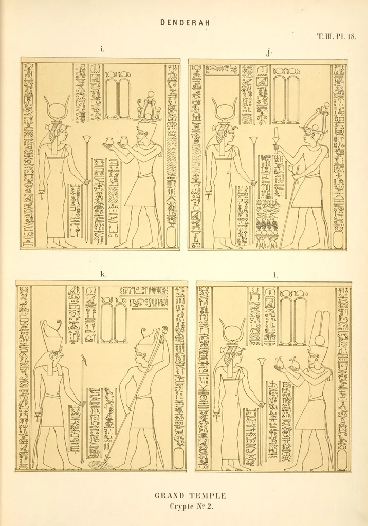 An illustration from Dendérah : description générale du grand temple de cette ville, 1870, leaf 188