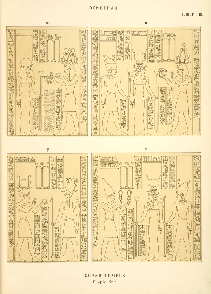 An illustration from Dendérah : description générale du grand temple de cette ville, 1870, leaf 189